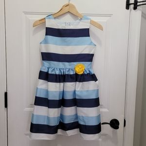NWT Pretty As A Picture Blue and White Dress Size 12